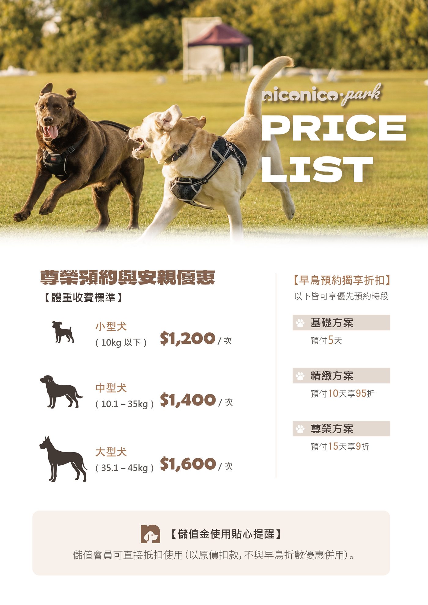 NicoPark 收費一覽